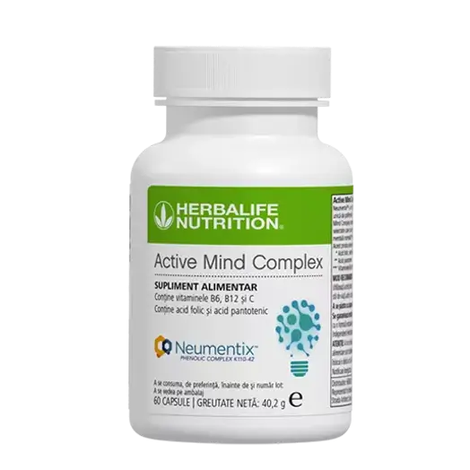 Herbalife Active Mind Complex cu Neumentix™ — flacon 60 capsule supliment cognitiv pentru concentrare și memorie, fără cofeină