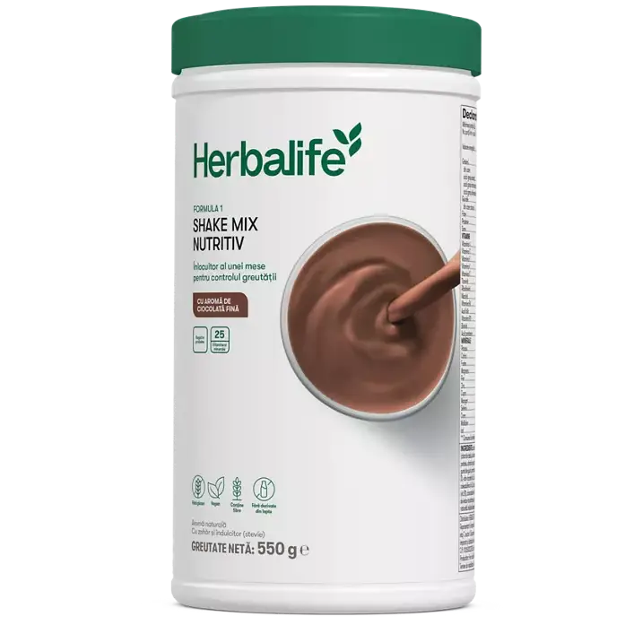Herbalife Formula 1 Shake Ciocolată Fină 550g - shake proteic înlocuitor de masă