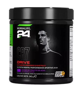 Herbalife24 CR7 Drive — bautura sportiva cu electroliti si carbohidrati, aroma fructe de acai, 540g, 20 portii